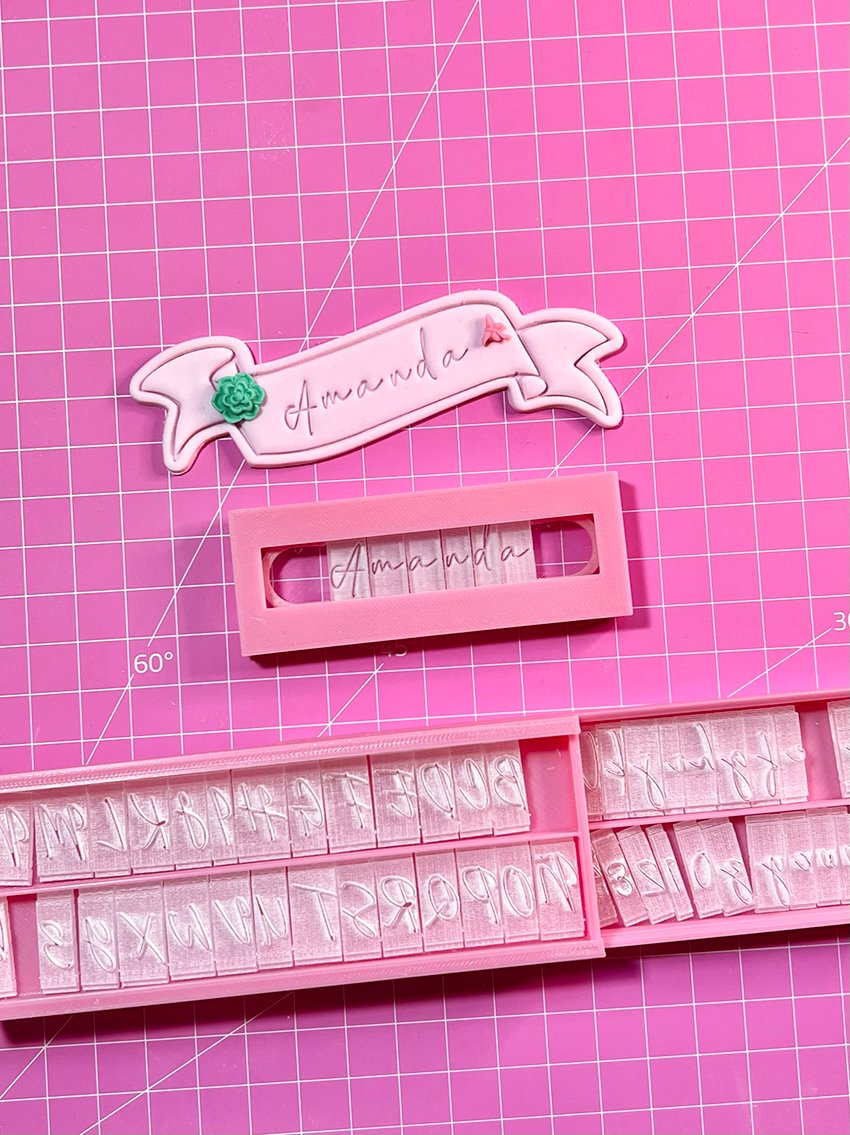 Mini Lettering cursiva y números con Aplicador y Caja Organizadora ...